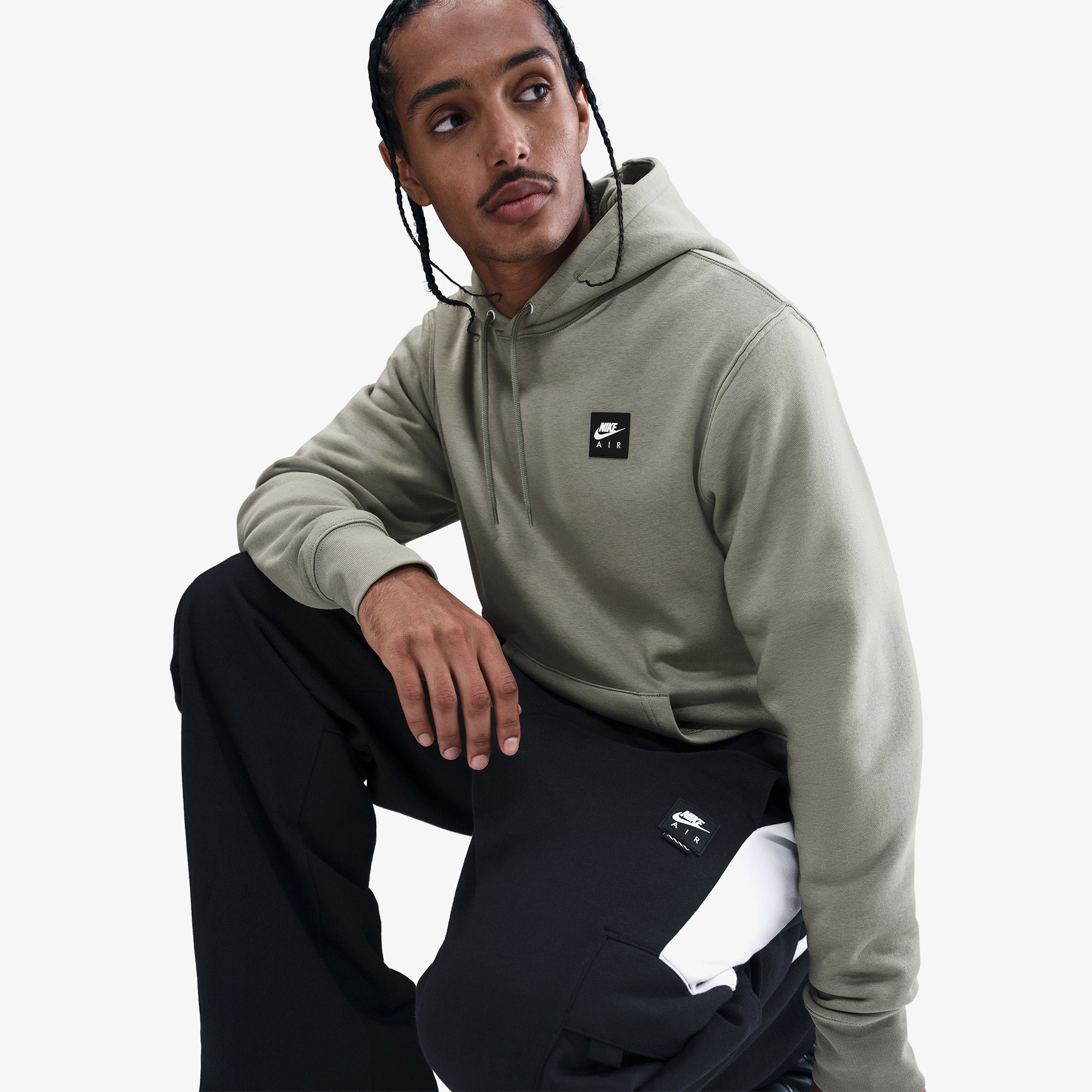 Nike Air Pullover Erkek Yeşil Kapüşonlu Hoodie