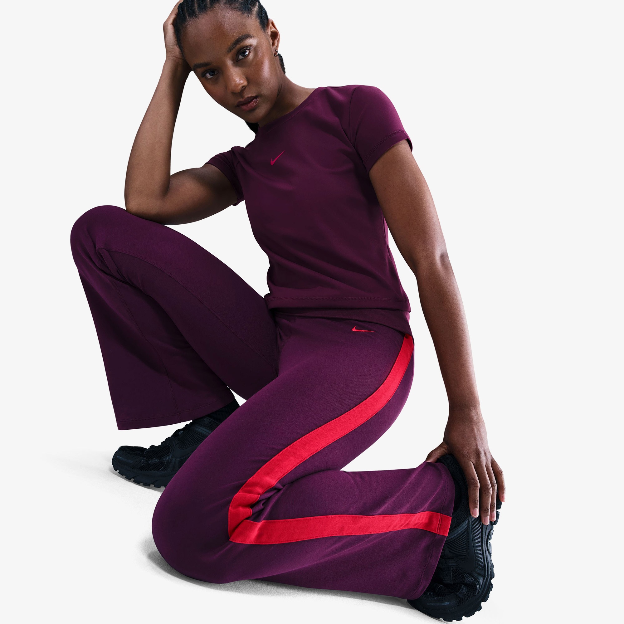 Nike Sportswear Heritage Kadın Bordo Eşofman Altı