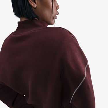  Nike Sportswear Phoenix Fleece Logo Kadın Bordo Sweatshirt