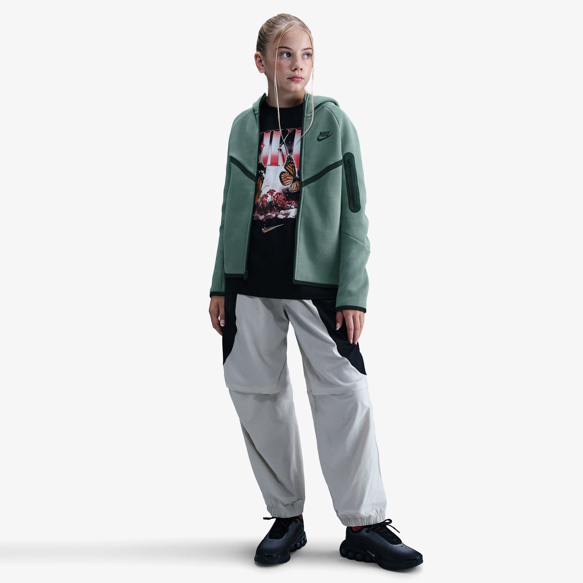 Nike Sportswear Tech Fleece Çocuk Yeşil Eşofman Üstü