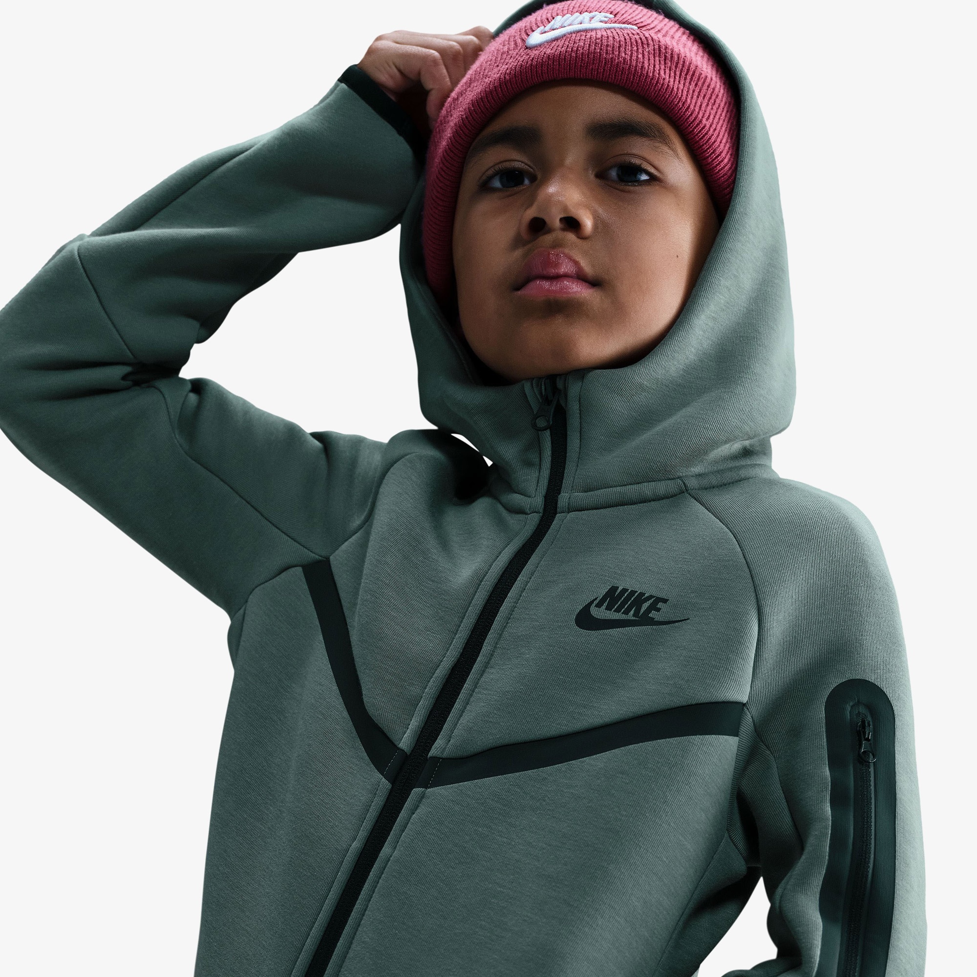 Nike Sportswear Tech Fleece Çocuk Yeşil Eşofman Üstü