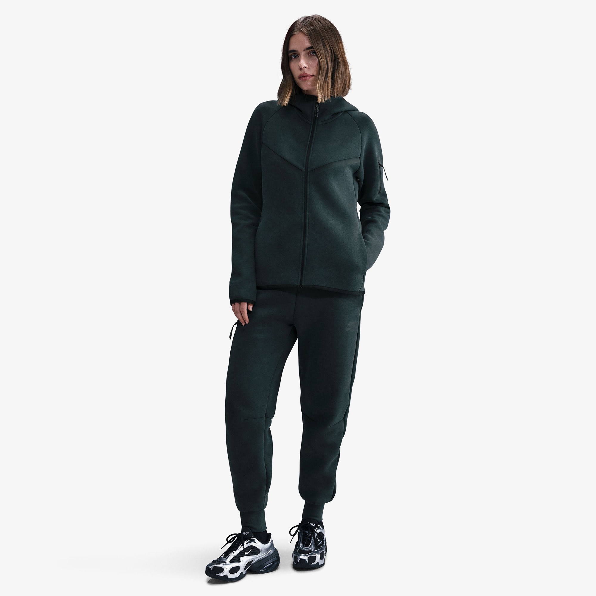 Nike Sportswear Tech Fleece Windrunner Kadın Yeşil Eşofman Üstü
