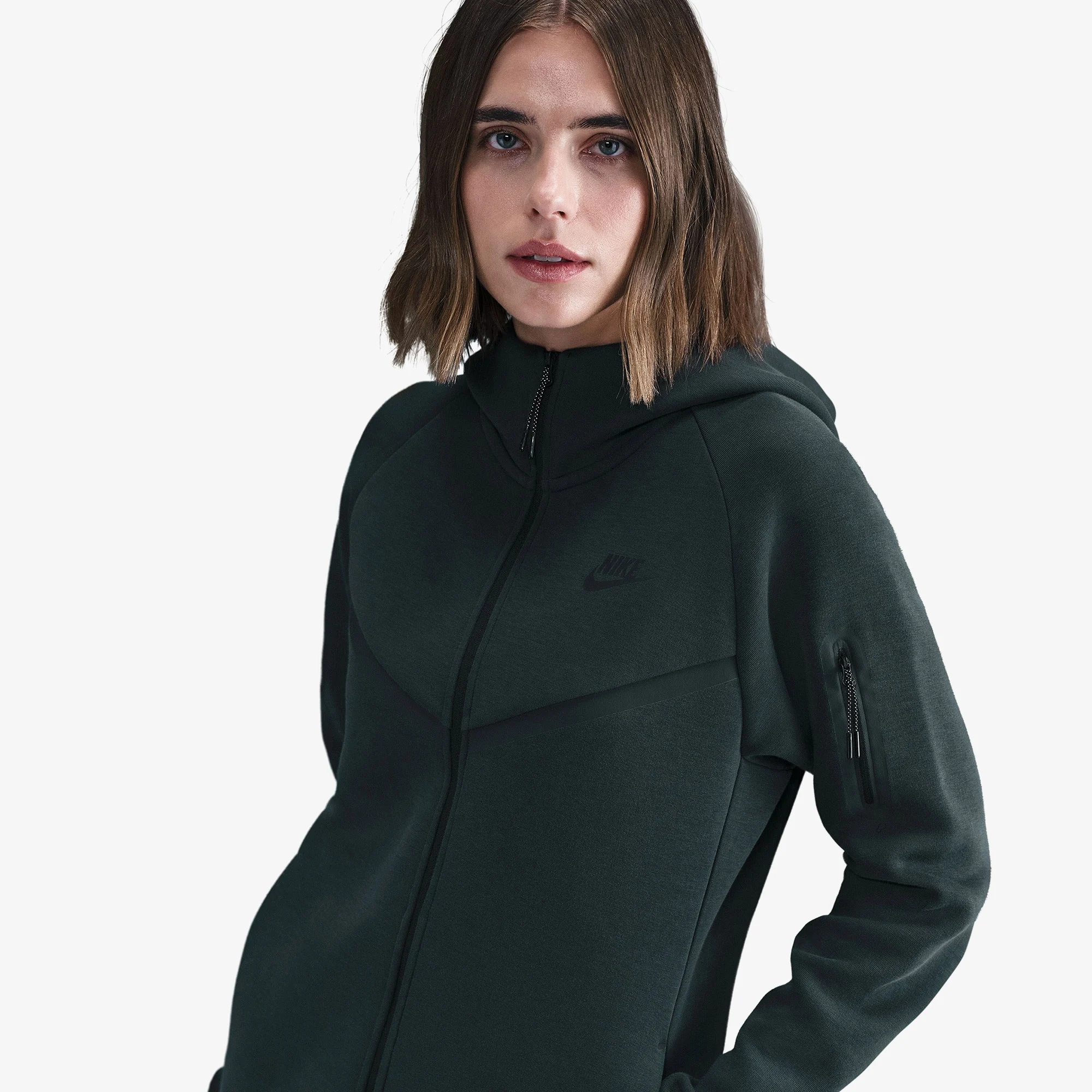 Nike Sportswear Tech Fleece Windrunner Kadın Yeşil Eşofman Üstü