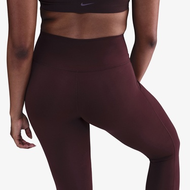  Nike Dri-Fit One Seamless Front Kadın Bordo Tayt