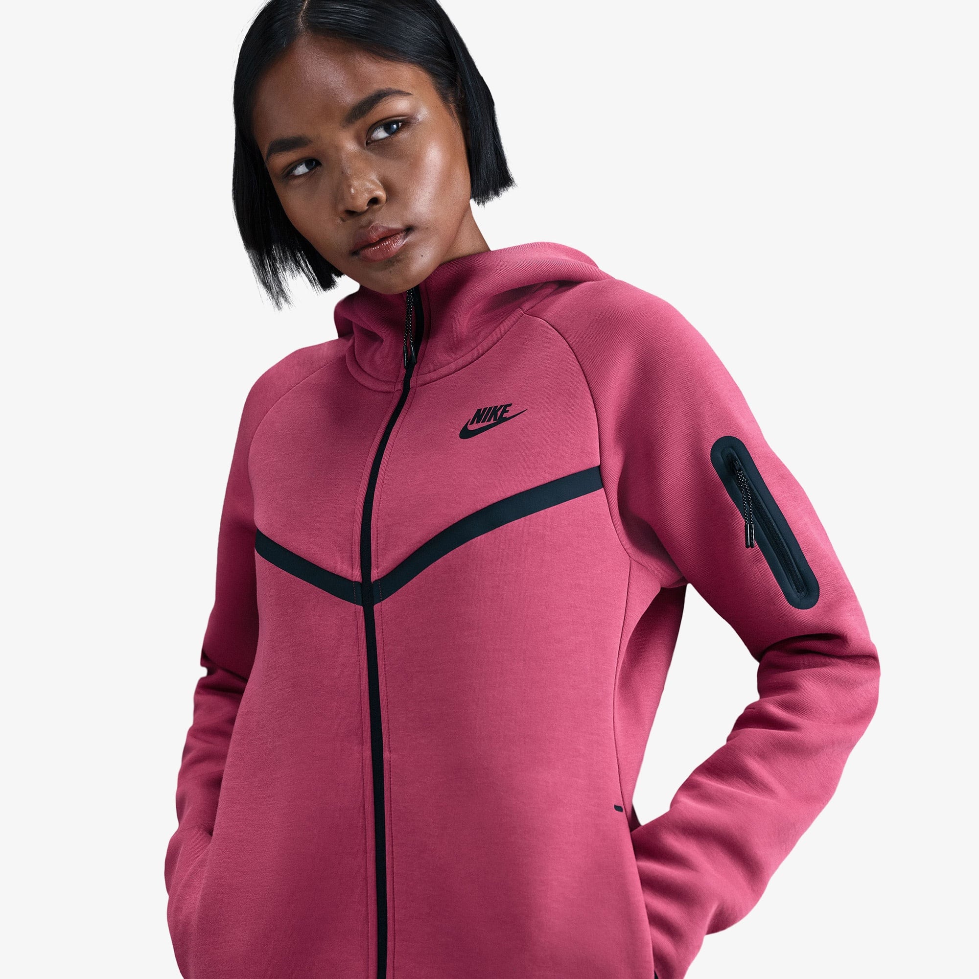 Nike Sportswear Tech Fleece Windrunner Kadın Pembe Eşofman Üstü