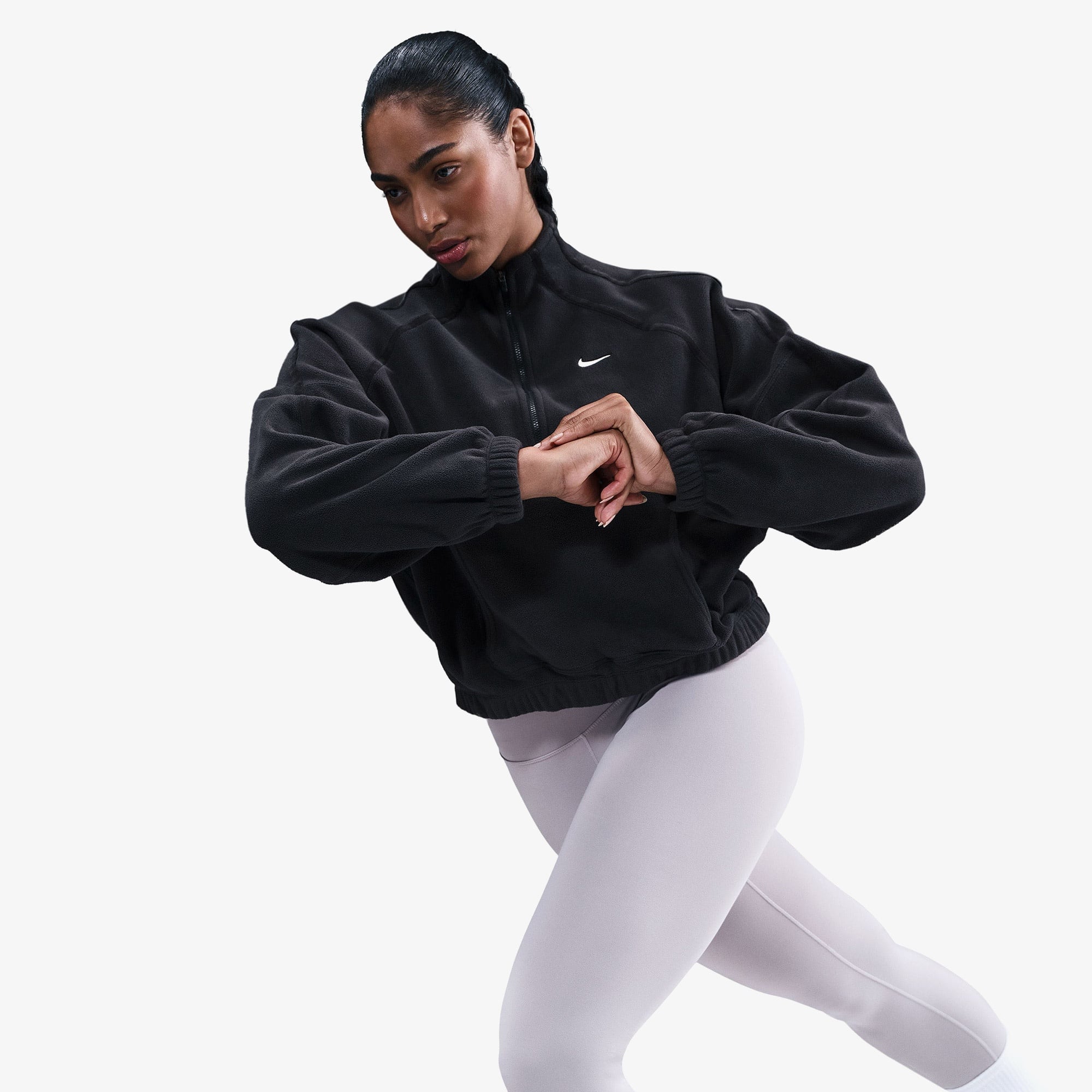 Nike One Therma-Fit Polar Kadın Siyah Sweatshirt