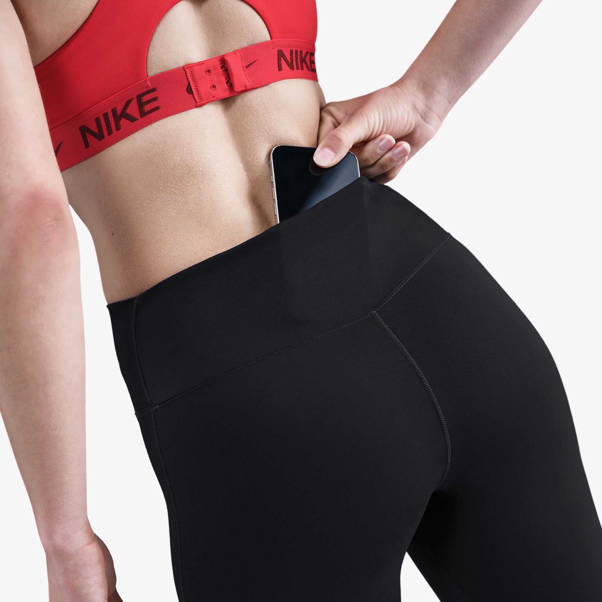 Nike Dri-Fit One Seamless Front Kadın Siyah Tayt