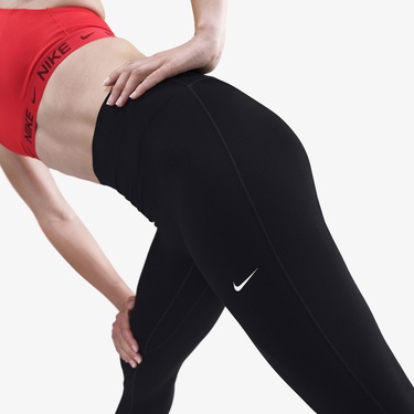  Nike Dri-Fit One Seamless Front Kadın Siyah Tayt
