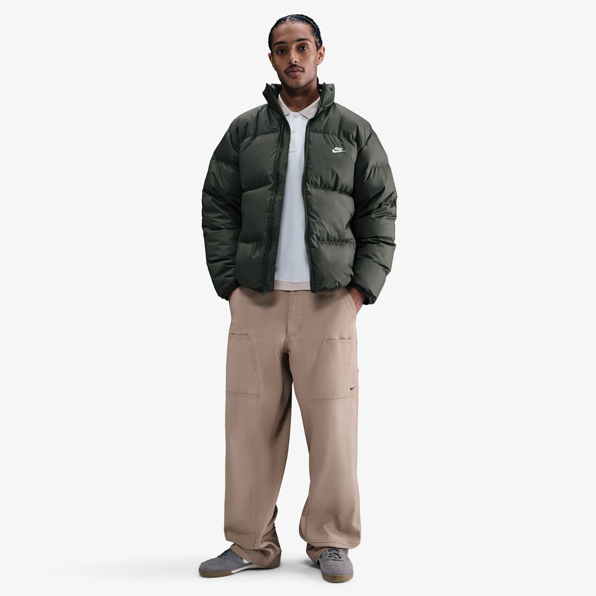 Nike Sportswear Therma-Fit Club Puffer Erkek Yeşil Mont