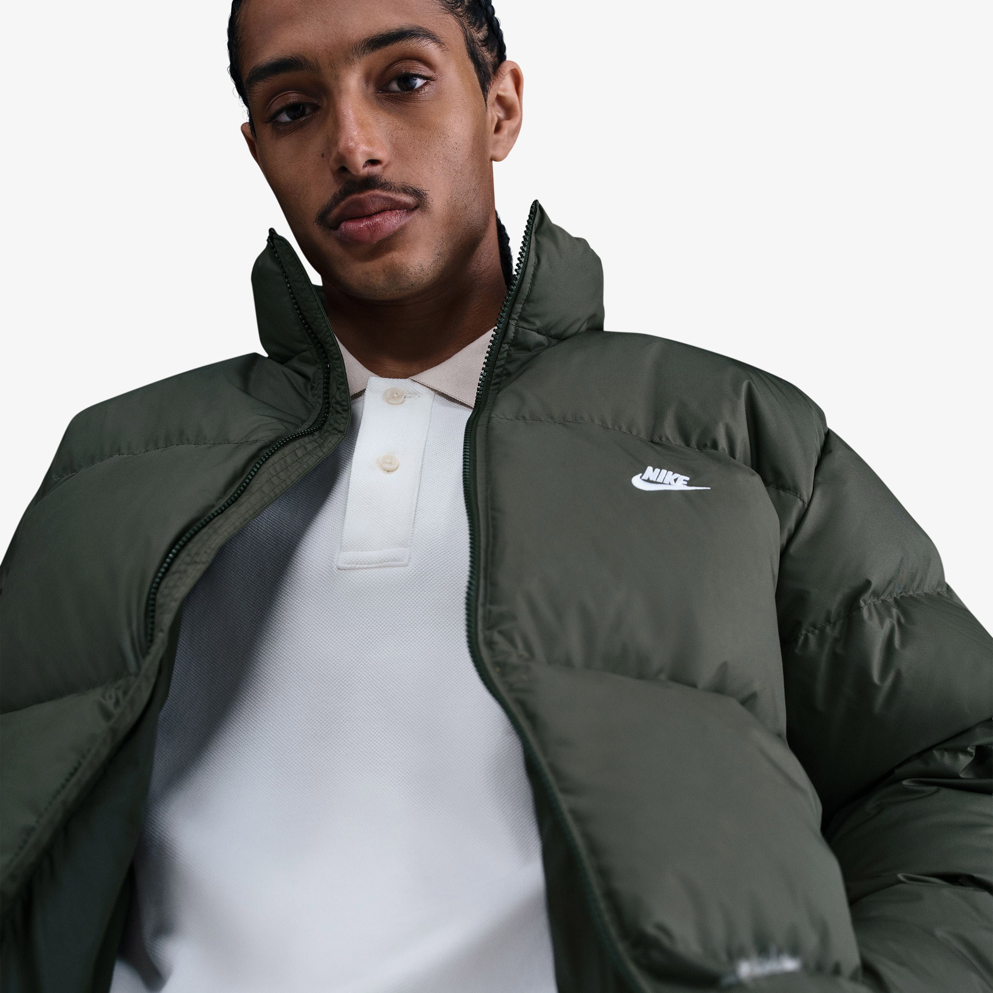 Nike Sportswear Therma-Fit Club Puffer Erkek Yeşil Mont