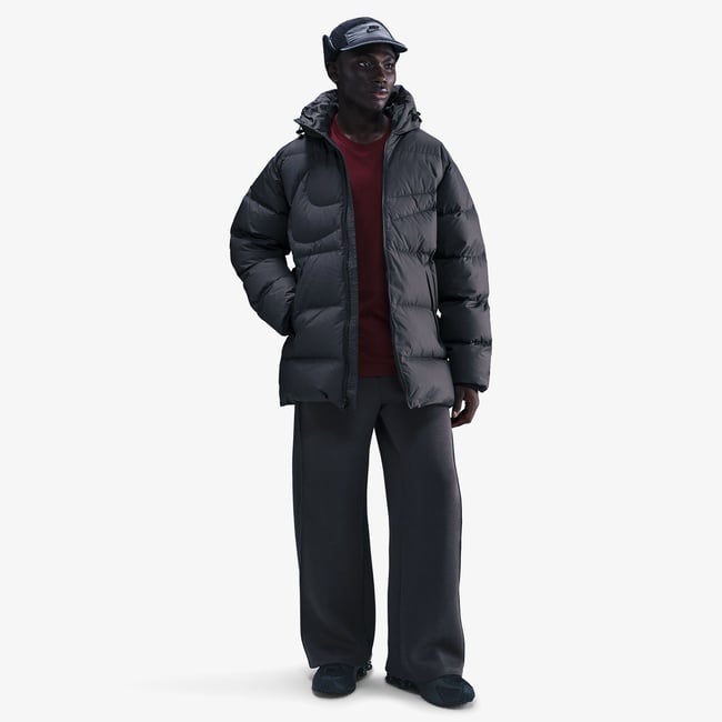  Nike Sportswear Therma-Fit Club Parka Erkek Siyah Mont