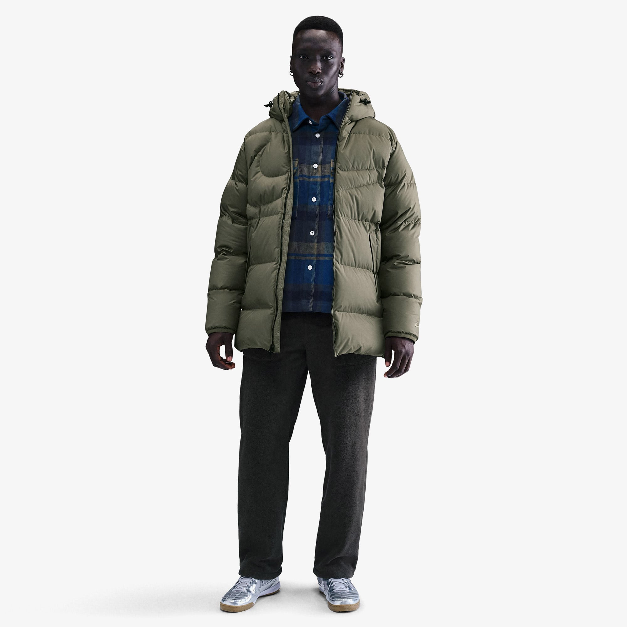  Nike Sportswear Therma-Fit Club Parka Erkek Haki Mont
