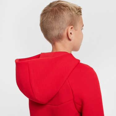  Nike Sportswear Tech Fleece Çocuk Kırmızı Eşofman Üstü
