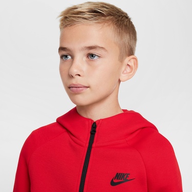  Nike Sportswear Tech Fleece Çocuk Kırmızı Eşofman Üstü
