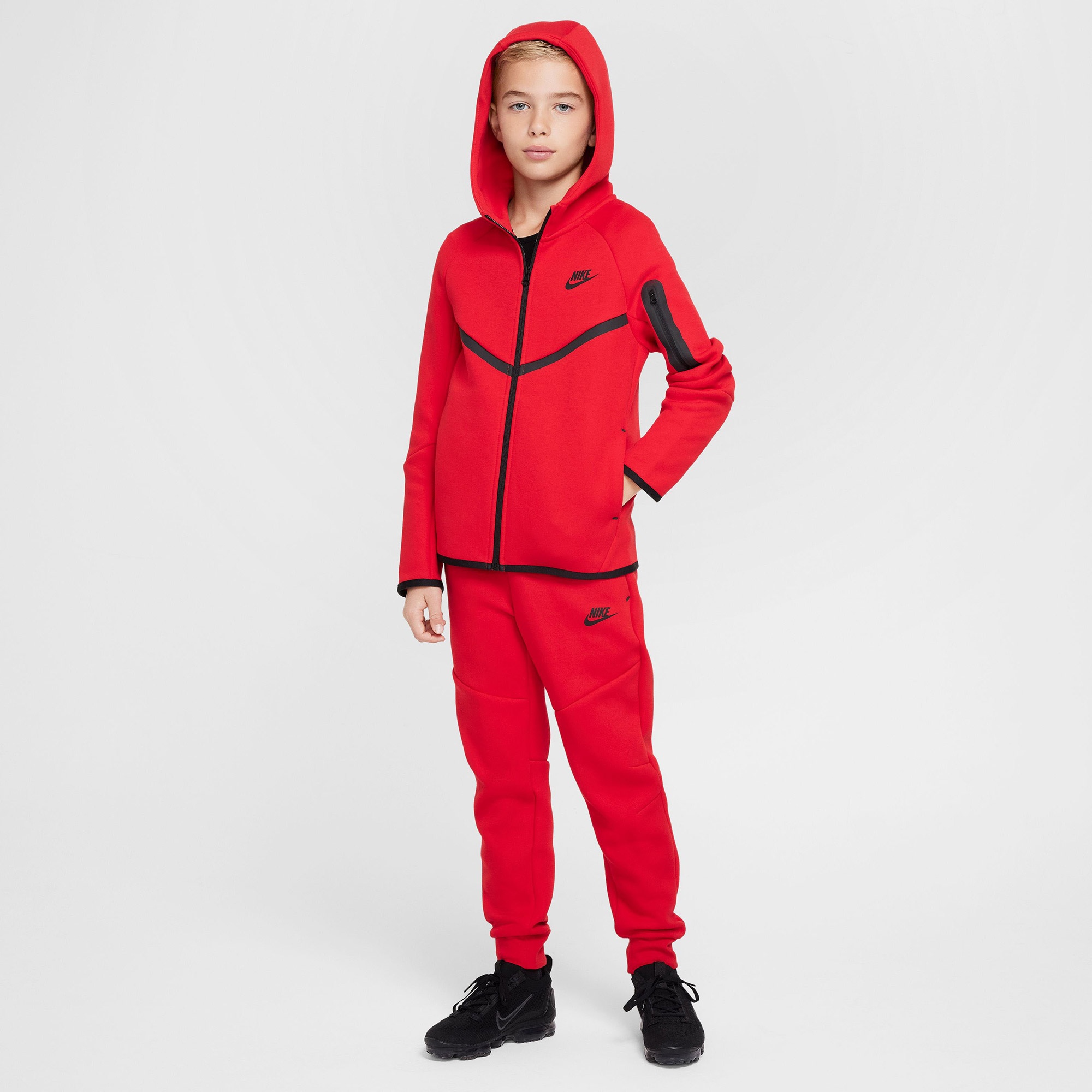Nike Sportswear Tech Fleece Çocuk Kırmızı Eşofman Üstü