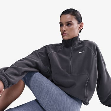  Nike One Therma-Fit Polar Kadın Gri Sweatshirt