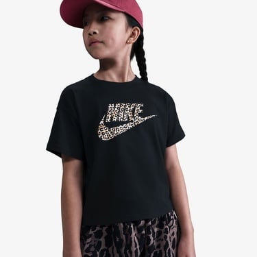 Nike Sportswear Boxy Animal Print Çocuk Siyah T-Shirt