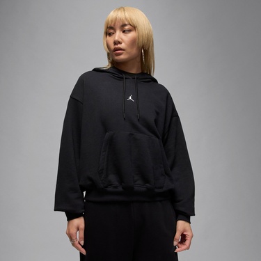  Jordan Dri-Fit Sport Crossover Fleece Kadın Siyah Kapüşonlu Eşofman Üstü