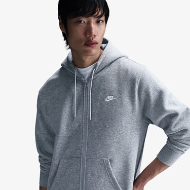  Nike Club Erkek Gri Kapüşonlu Hoodie