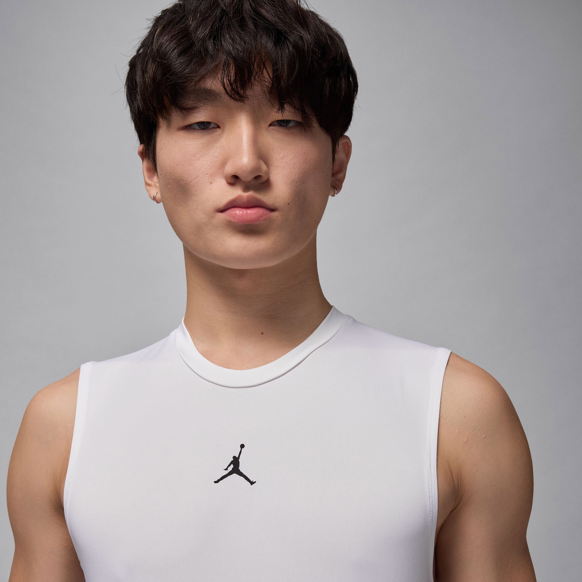 Jordan Dri-Fit Sport Erkek Beyaz Kolsuz T-Shirt