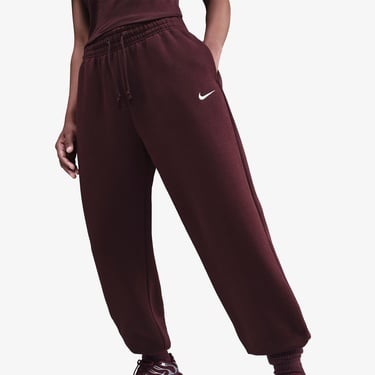  Nike Sportswear Phoenix Fleece Kadın Bordo Eşofman Altı