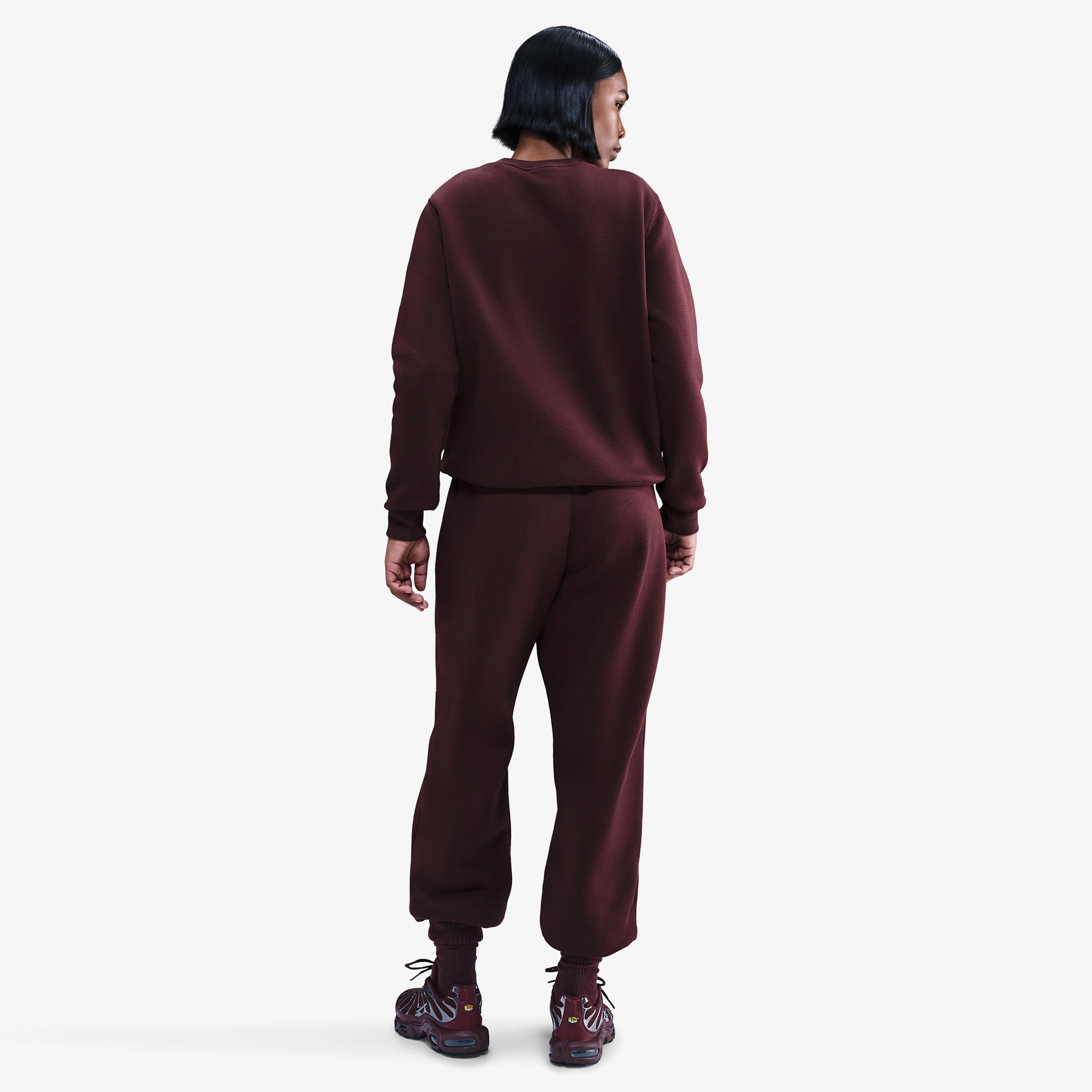 Nike Sportswear Phoenix Fleece Kadın Bordo Eşofman Altı