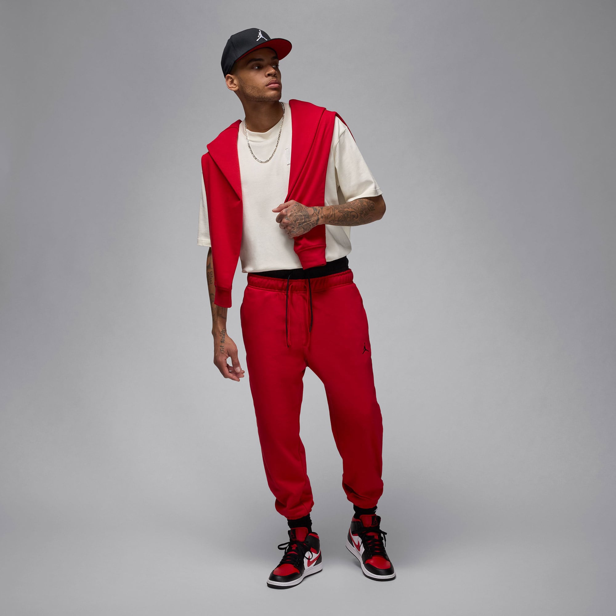  Jordan Dri-Fit Sport Crossover Fleece Erkek Kırmızı Eşofman Altı