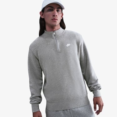  Nike Sportswear Club Fleece Top Erkek Gri Sweatshirt