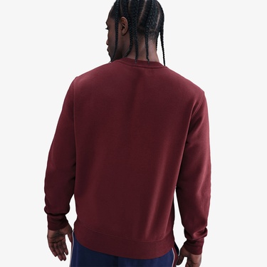  Nike Club Fleece Crew Erkek Bordo Sweatshirt