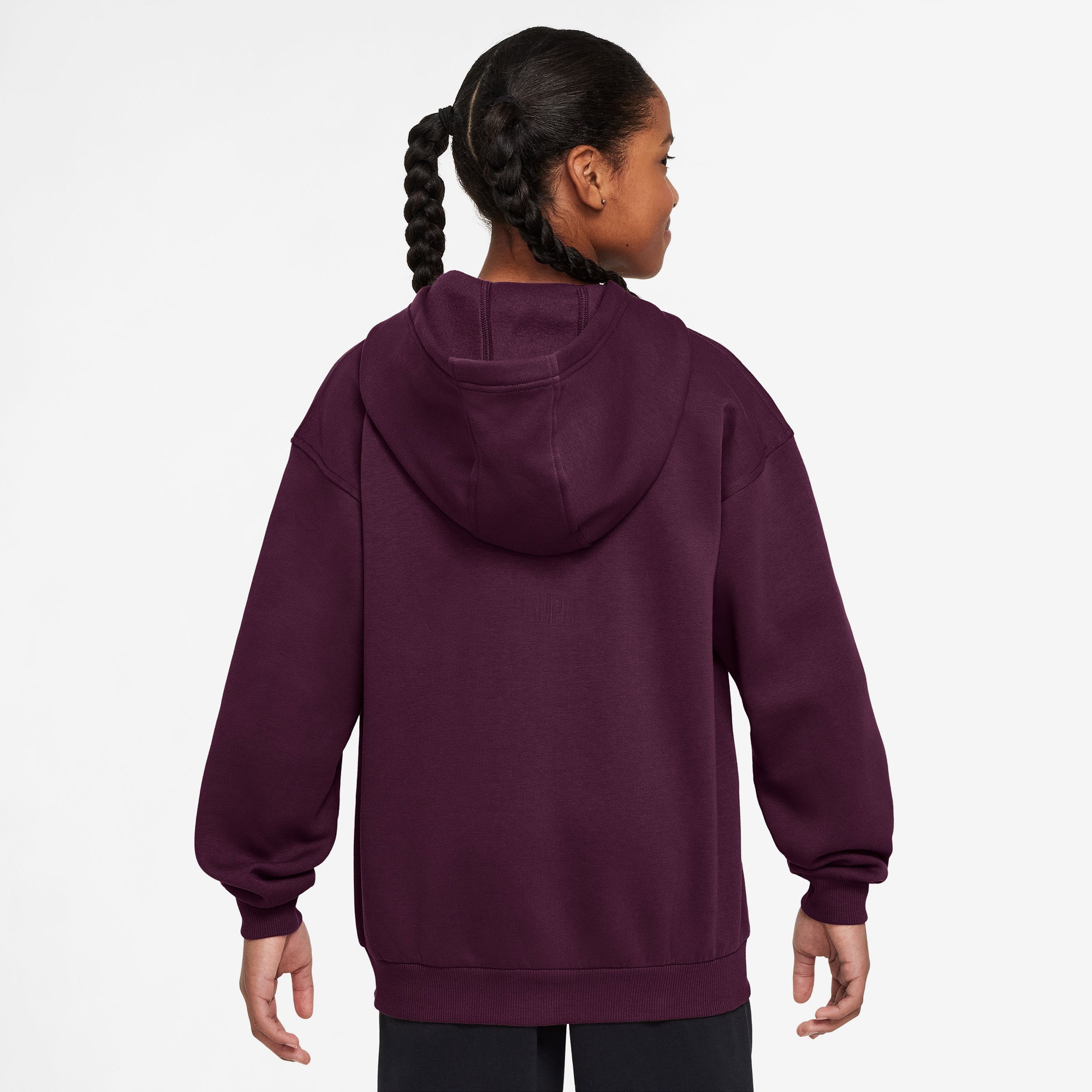 Nike Sportswear Club Fleece Oversized Çocuk Bordo Kapüşonlu Hoodie