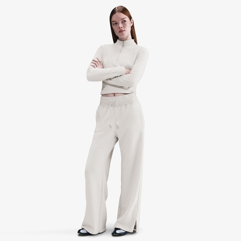  Nike Sportswear Phoenix Plush Kadın Krem Rengi Eşofman Altı