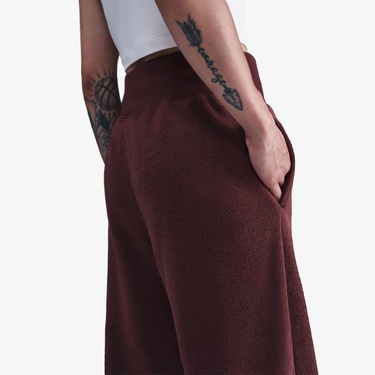  Nike Sportswear Phoenix Plush Kadın Bordo Eşofman Altı