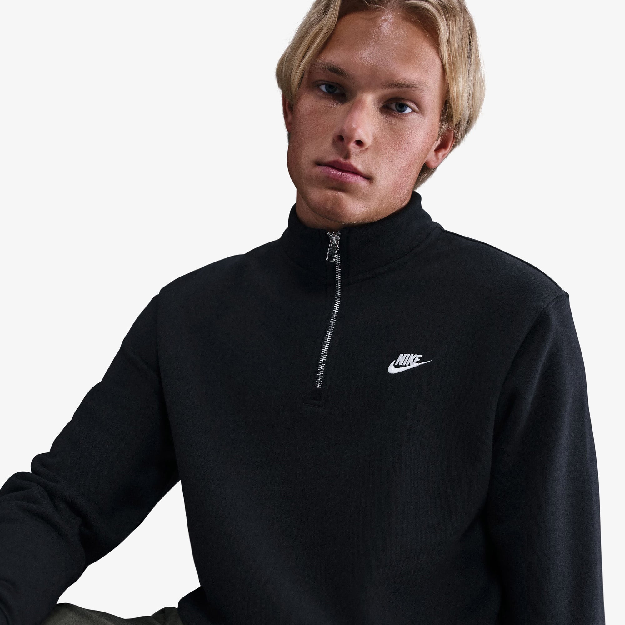 Nike Sportswear Club Fleece Top Erkek Siyah Sweatshirt