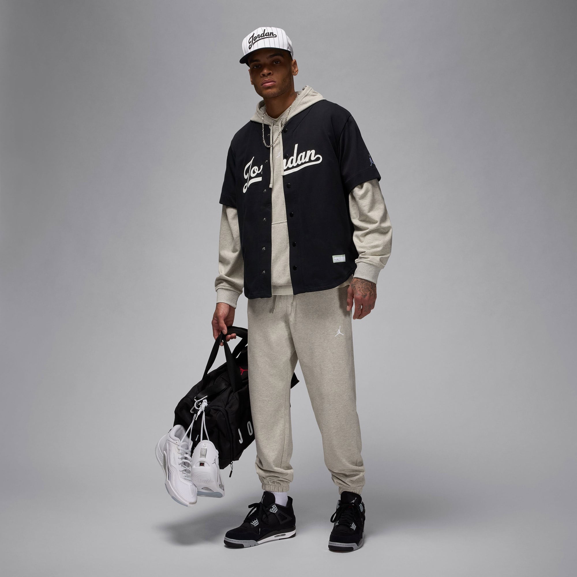 Jordan Dri-Fit Sport Crossover Fleece Erkek Gri Eşofman Altı