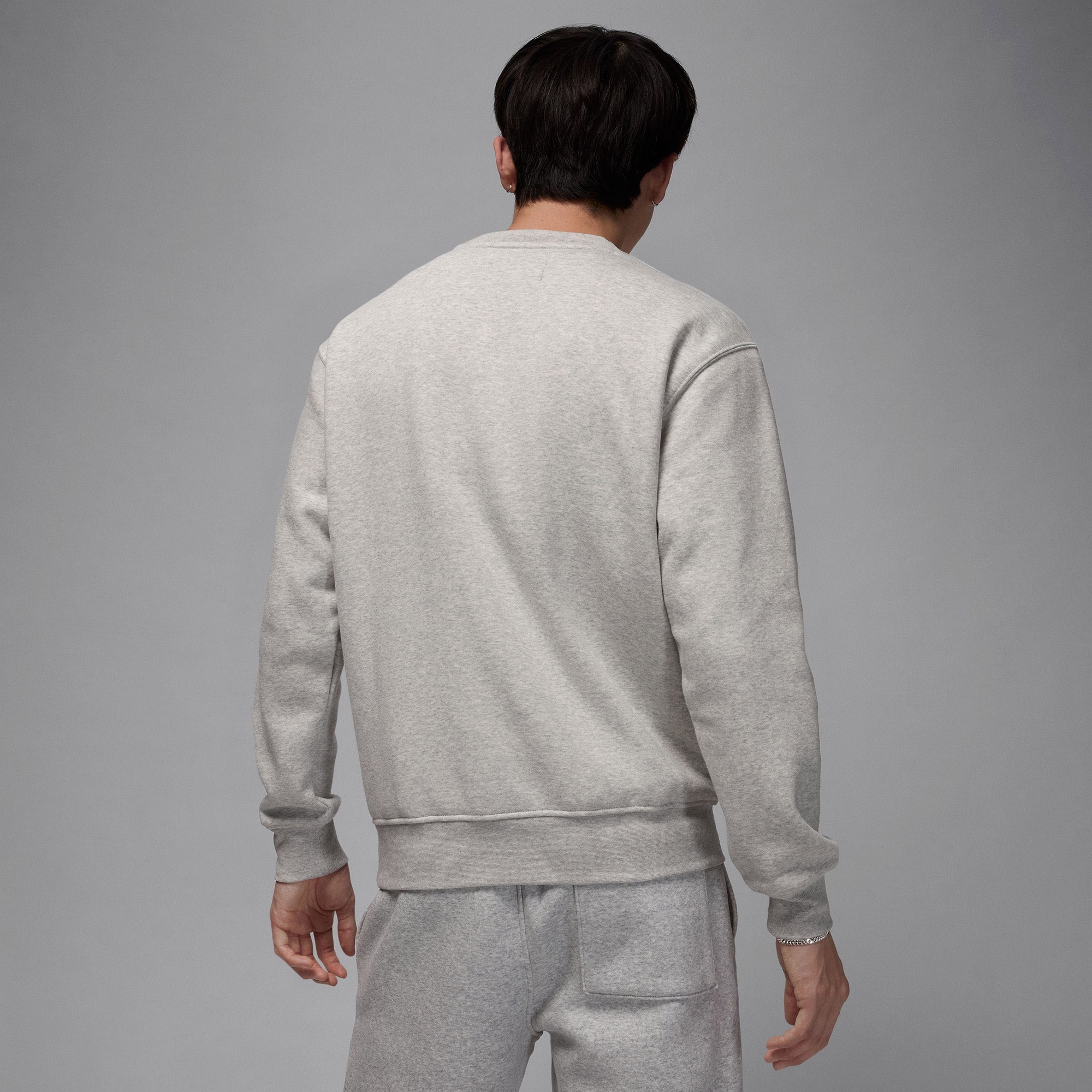 Jordan Brooklyn Fleece Crew Erkek Gri Sweatshirt