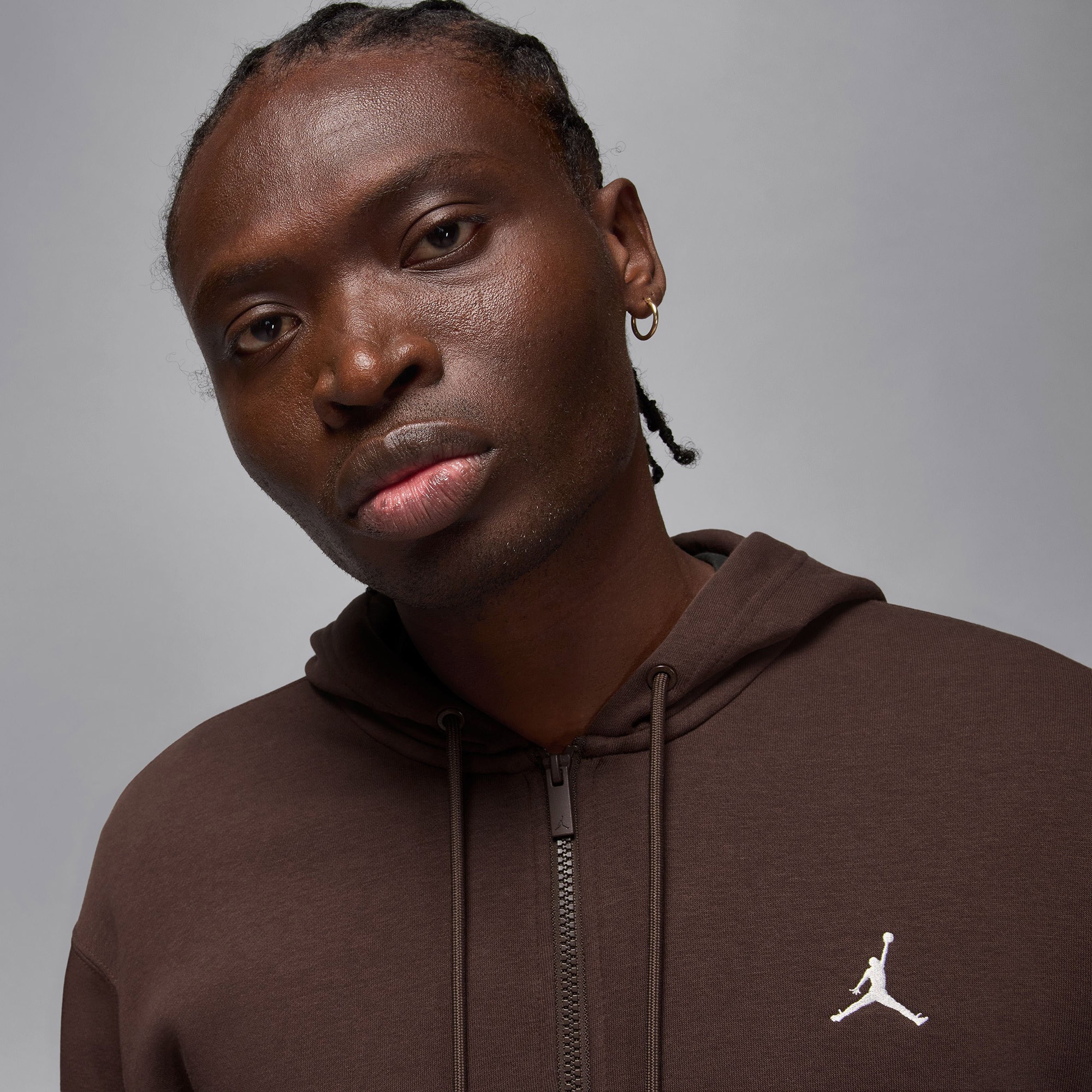 Jordan Brooklyn Fleece Erkek Kahverengi Kapüşonlu Sweatshirt