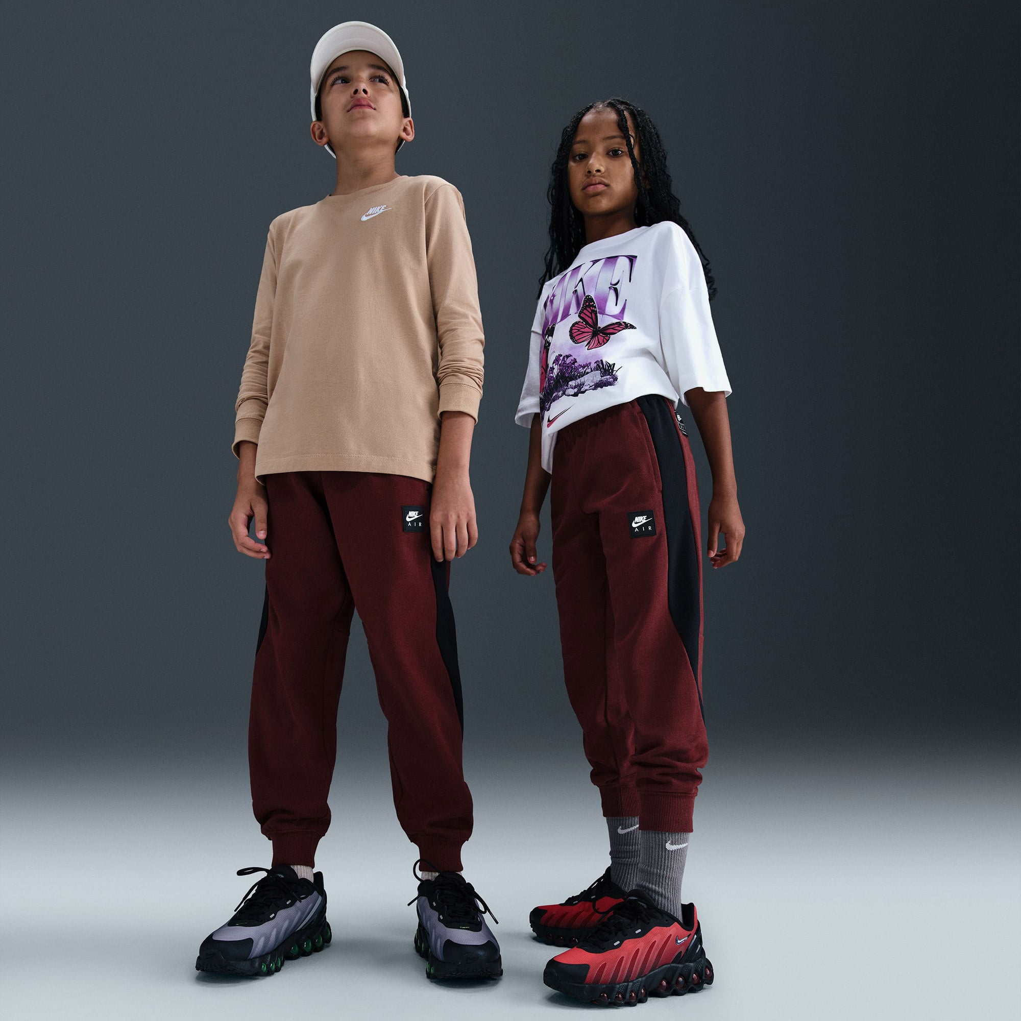  Nike Air Fleece Jogger Çocuk Bordo Eşofman Altı