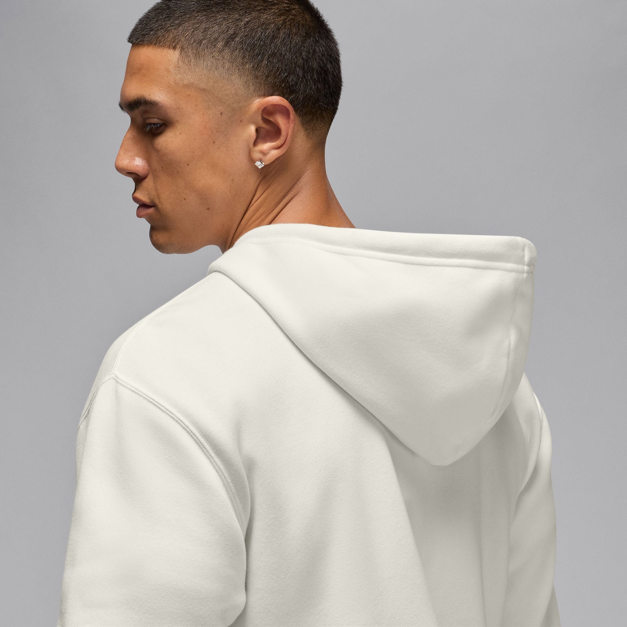 Jordan Brooklyn Fleece Erkek Beyaz Kapüşonlu Sweatshirt