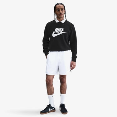  Nike Sportswear Club Graphic Fleece Crew Erkek Siyah Sweatshirt