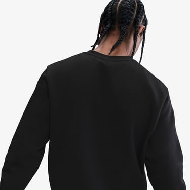  Nike Sportswear Club Graphic Fleece Crew Erkek Siyah Sweatshirt