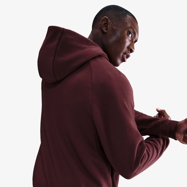  Nike Dri-Fit Primary Fleece Erkek Bordo Hoodie