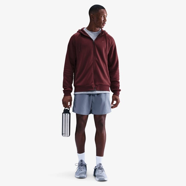  Nike Dri-Fit Primary Fleece Erkek Bordo Hoodie