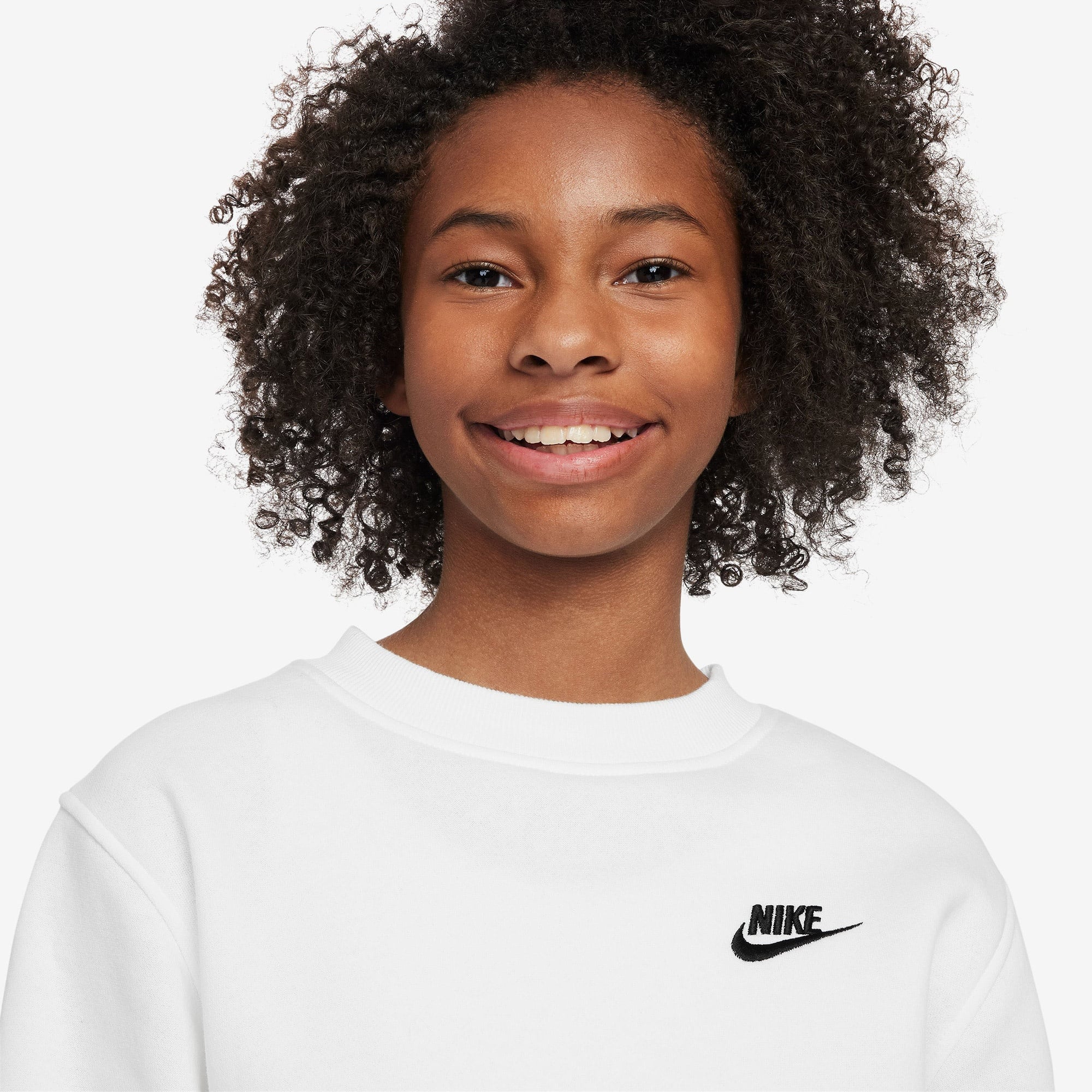 Nike Sportswear Club Fleece Crew Çocuk Beyaz Sweatshirt