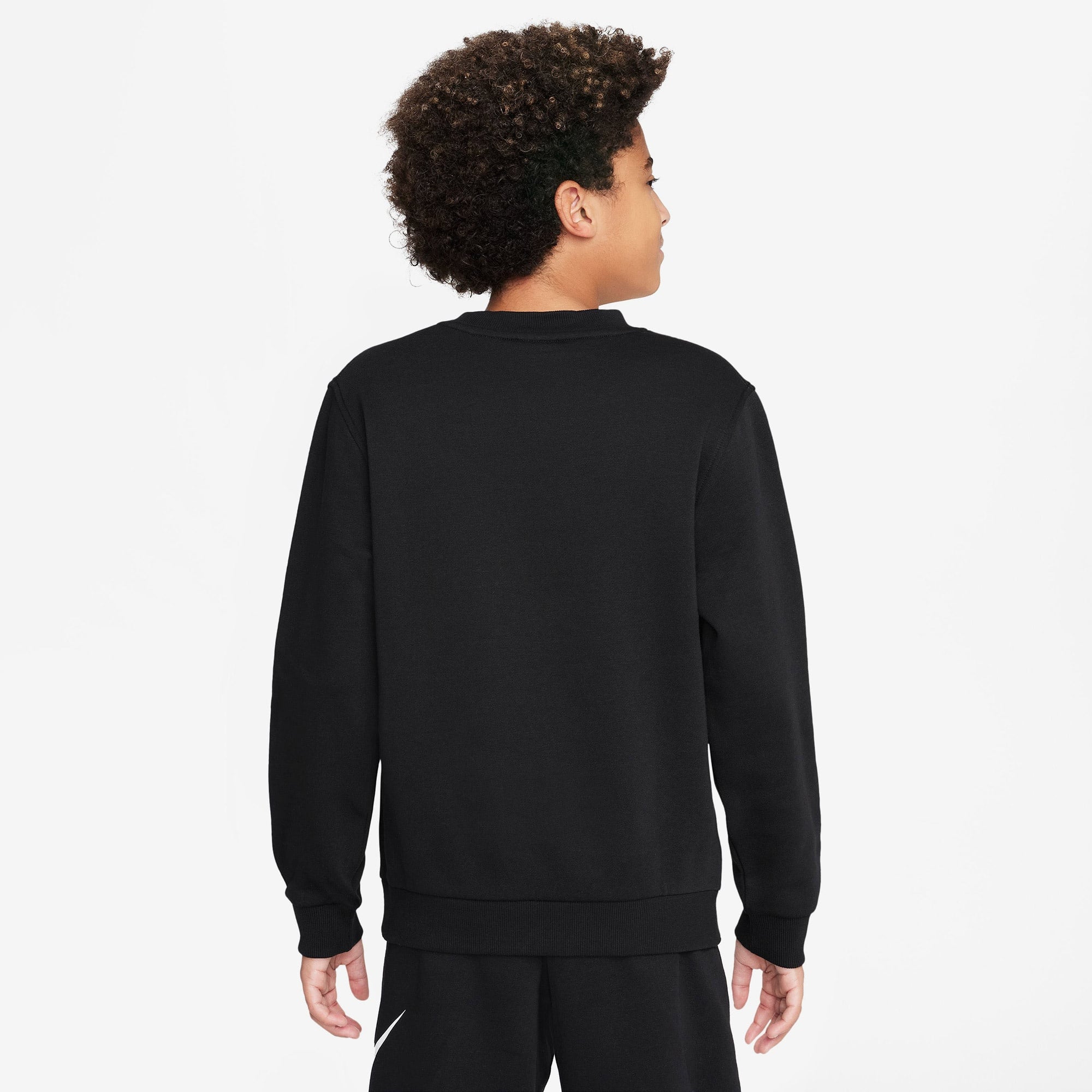 Nike Sportswear Club Fleece Crew Çocuk Siyah Sweatshirt