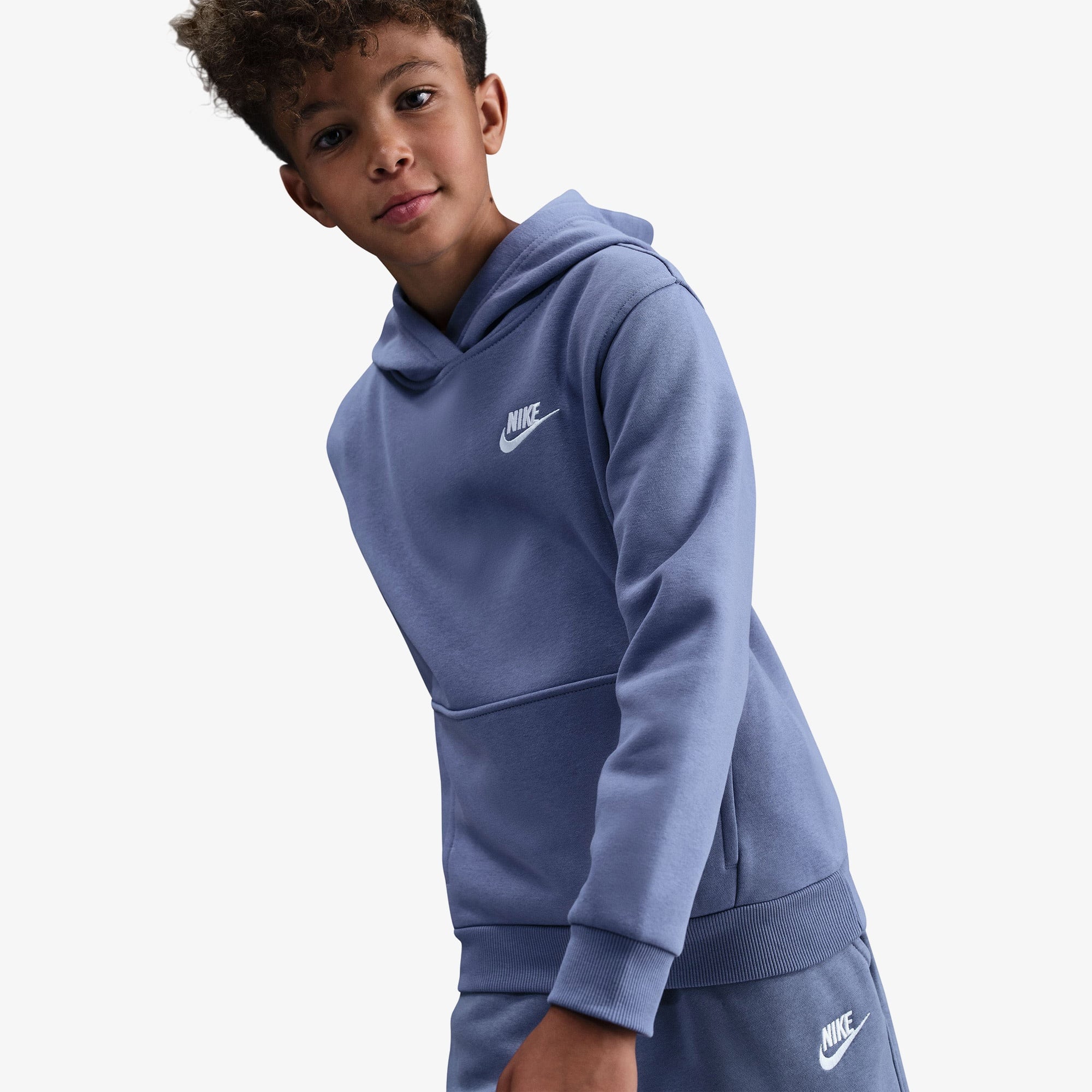 Nike Sportswear Club Fleece Çocuk Mavi Kapüşonlu Hoodie