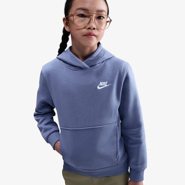  Nike Sportswear Club Fleece Çocuk Mavi Kapüşonlu Hoodie