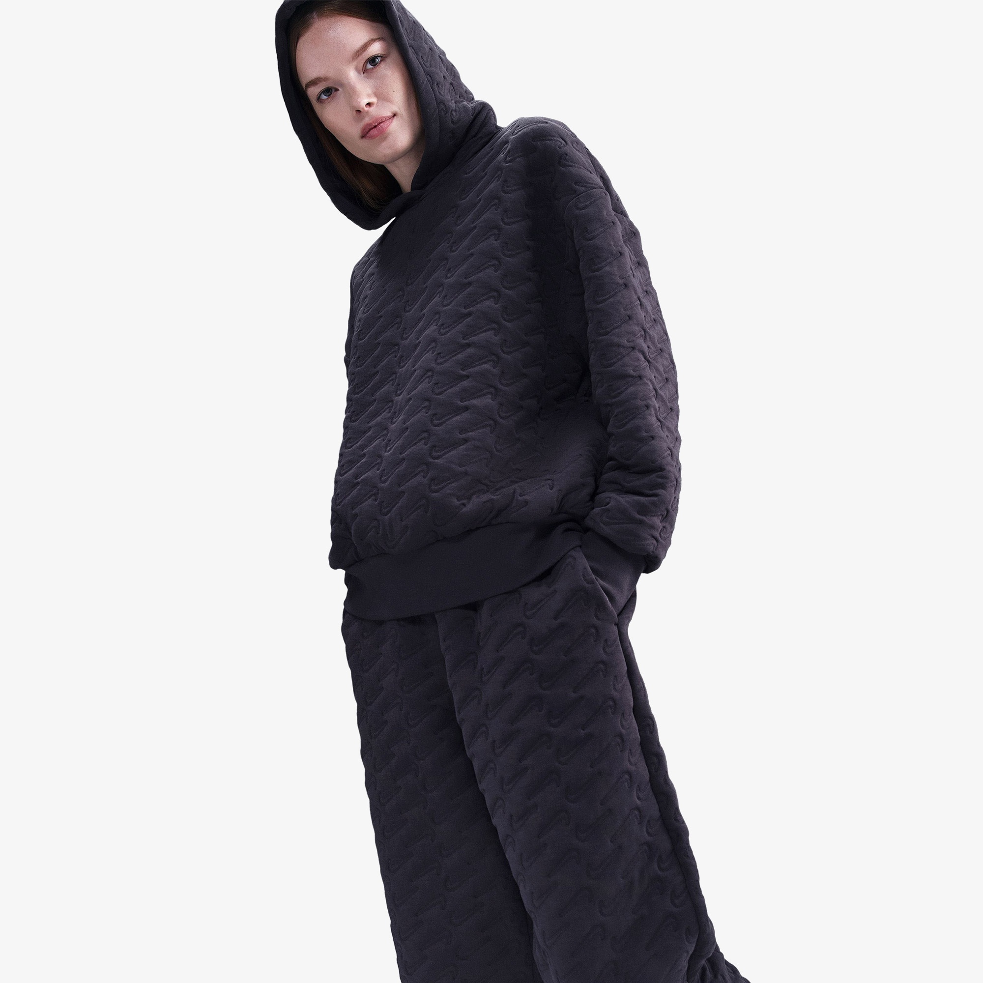 Nike Sportswear Phoenix Fleece Kadın Mor Hoodie