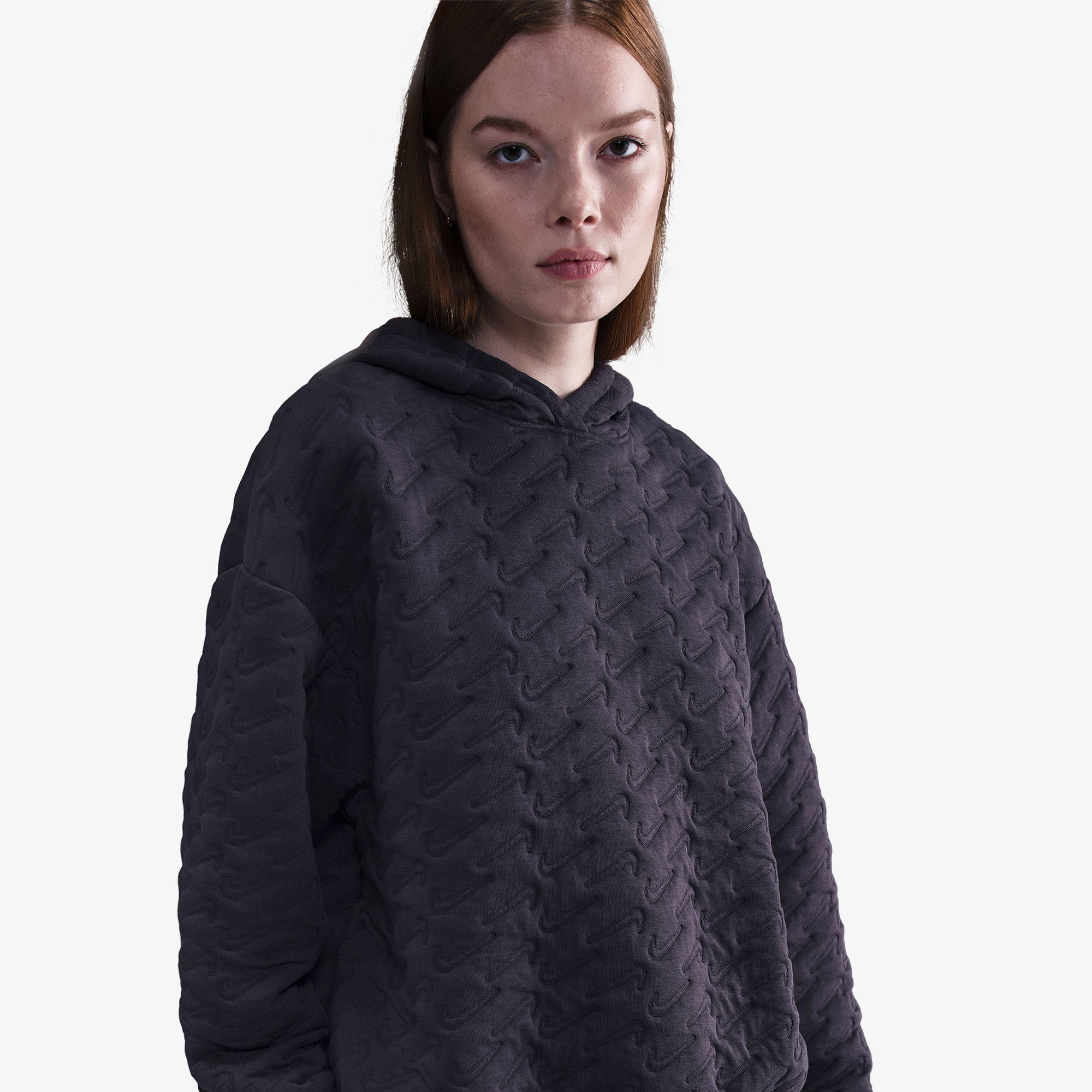 Nike Sportswear Phoenix Fleece Kadın Mor Hoodie