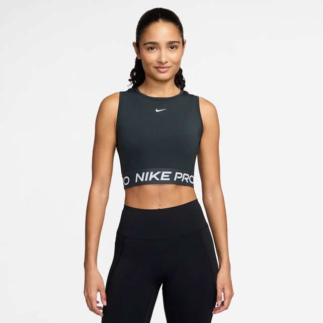  Nike Pro Dri-Fit 365 Kadın Yeşil Crop T-Shirt