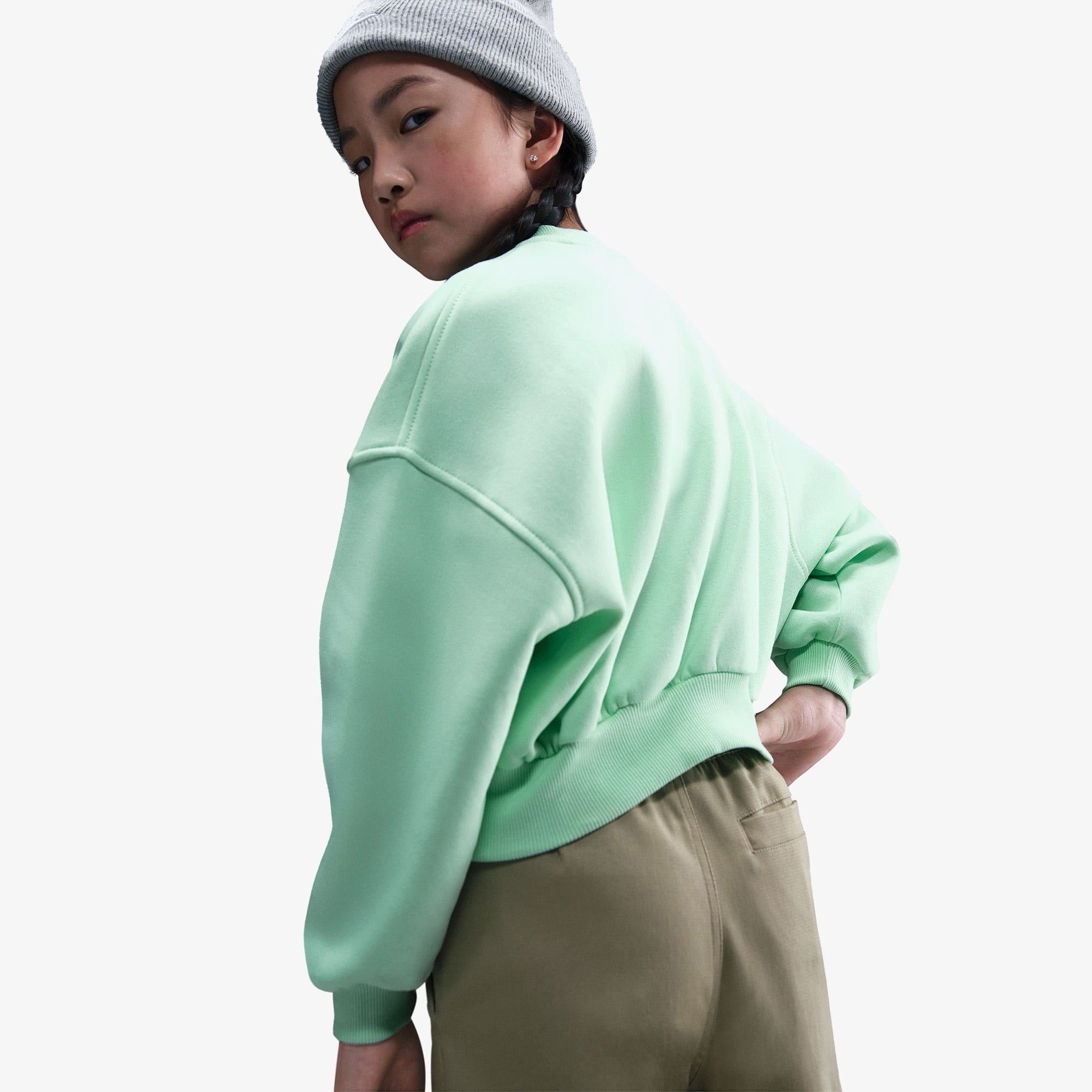 Nike Sportswear Club Fleece Crew Çocuk Yeşil Sweatshirt